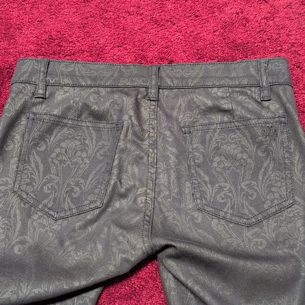 Tory Burch Charcoal Paisley Straight Jeans